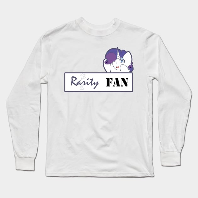 Rarity Fan Badge Long Sleeve T-Shirt by kelsmister